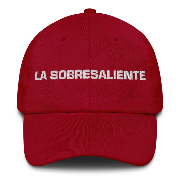 La Sobresaliente The Exceptional One Mexican Spanish Pride Gift Regalo Dad Hat Mexicada Cranberry