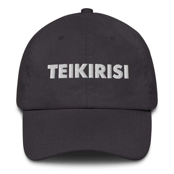 Embroidered Teikirisi - Take It Easy Funny Spanish Saying Phrase Slang Dad Hat Mexicada Dark Grey