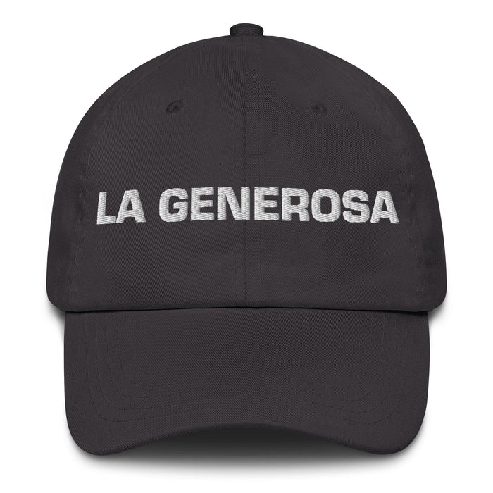 La Generosa The Generous One Mexican Spanish Pride Gift Regalo Dad Hat Mexicada Dark Grey