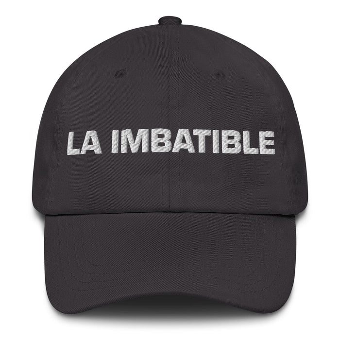 La Imbatible The Unbeatable Mexican Spanish Pride Gift Regalo Dad Hat Mexicada Dark Grey