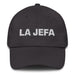 La Jefa The Boss Mexican Spanish Pride Gift Regalo Dad Hat Mexicada Dark Grey