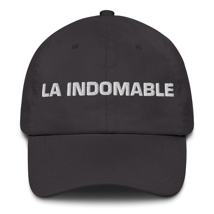 La Indomable Untamable Mexican Spanish Pride Gift Regalo Dad Hat Mexicada Dark Grey