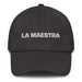 La Maestra The Teacher Mexican Spanish Pride Gift Regalo Dad Hat Mexicada Dark Grey