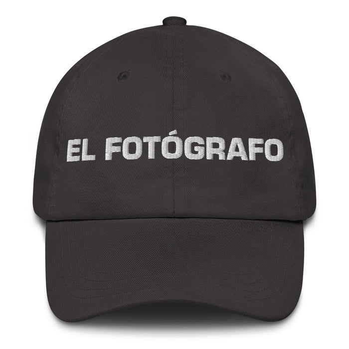 El Fotógrafo The Photographer Mexican Spanish Pride Gift Regalo Dad Hat Mexicada Dark Grey