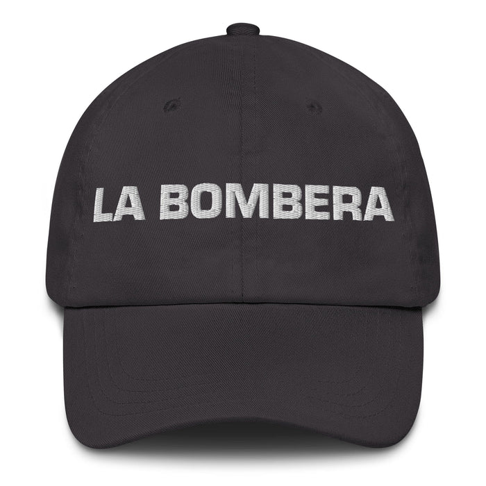 La Bombera The Firefighter Mexican Spanish Pride Gift Regalo Dad Hat Mexicada Dark Grey