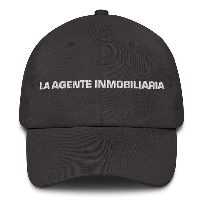 La Agente Inmobiliaria The Real Estate Agent Mexican Spanish Pride Gift Regalo Dad Hat Mexicada Dark Grey