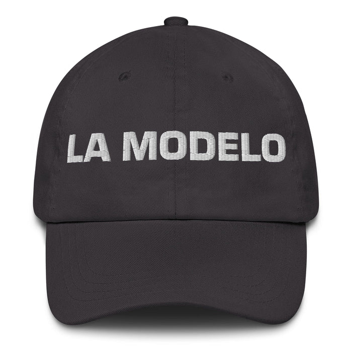 La Modelo The Model Mexican Spanish Pride Gift Regalo Dad Hat Mexicada Dark Grey