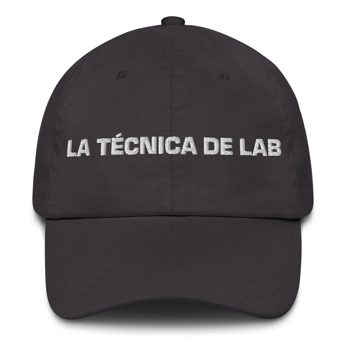 La Técnica De Lab The Lab Technician Mexican Spanish Pride Gift Regalo Dad Hat Mexicada Dark Grey