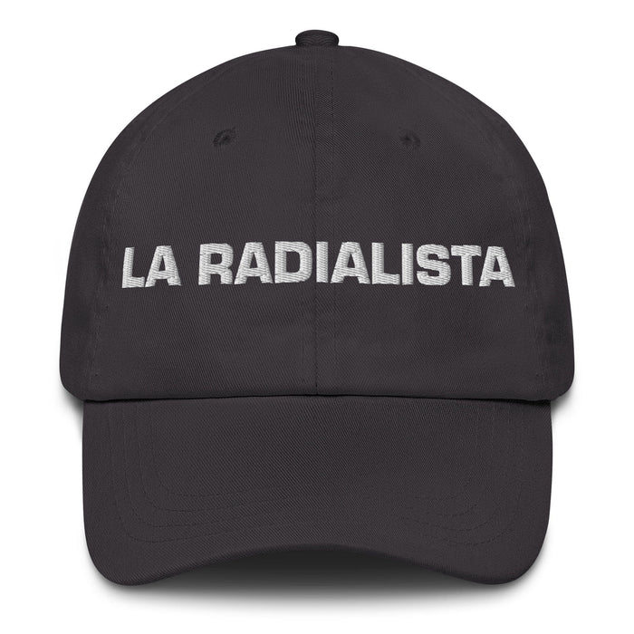 La Radialista The Radio Broadcaster Mexican Spanish Pride Gift Regalo Dad Hat Mexicada Dark Grey