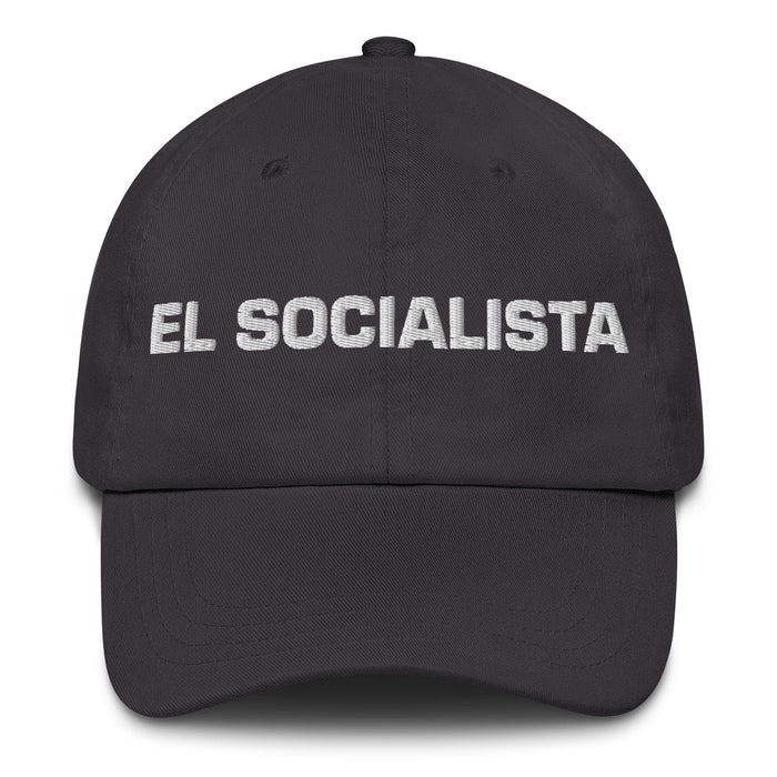 El Socialista The Socialist Mexican Spanish Pride Gift Regalo Dad Hat Mexicada Dark Grey