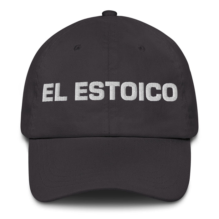 El Estoico The Stoic Mexican Spanish Pride Gift Regalo Dad Hat Mexicada Dark Grey