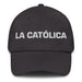 La Católica The Catholic Mexican Spanish Pride Gift Regalo Dad Hat Mexicada Dark Grey