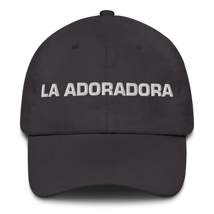 La Adoradora The Worshiper Mexican Spanish Pride Gift Regalo Dad Hat Mexicada Dark Grey