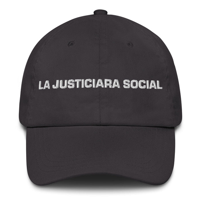 La Justiciara Social The Social Justice Advocate Mexican Spanish Pride Gift Regalo Dad Hat Mexicada Dark Grey