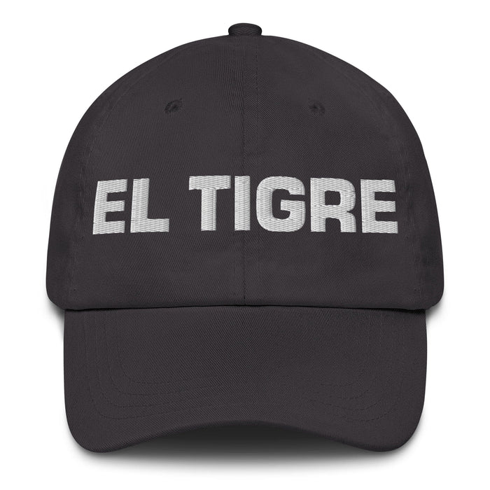 El Tigre The Tiger Mexican Spanish Pride Gift Regalo Dad Hat Mexicada Dark Grey