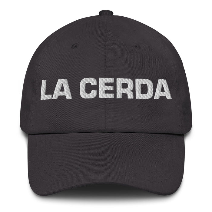 La Cerda The Pig Mexican Spanish Pride Gift Regalo Dad Hat Mexicada Dark Grey