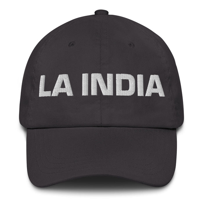 La India The Indian Mexican Spanish Pride Gift Regalo Dad Hat Mexicada Dark Grey