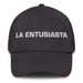 La Entusiasta The Enthusiast (Type 7) Mexican Spanish Pride Gift Regalo Dad Hat Mexicada Dark Grey