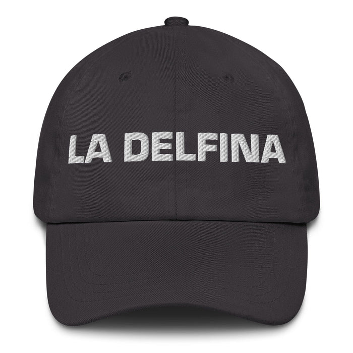 La Delfina The Dolphin Mexican Spanish Pride Gift Regalo Dad Hat Mexicada Dark Grey