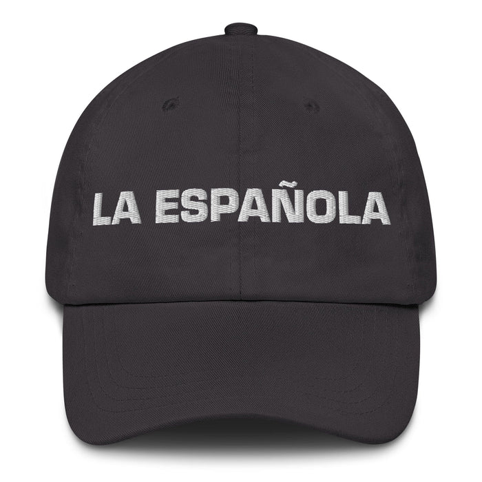 La Española The Spanish Mexican Spanish Pride Gift Regalo Dad Hat Mexicada Dark Grey