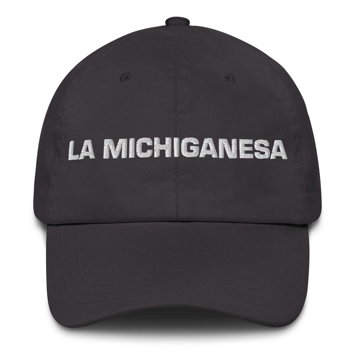 La Michiganesa The Michigander Mexican Spanish Pride Gift Regalo Dad Hat Mexicada Dark Grey