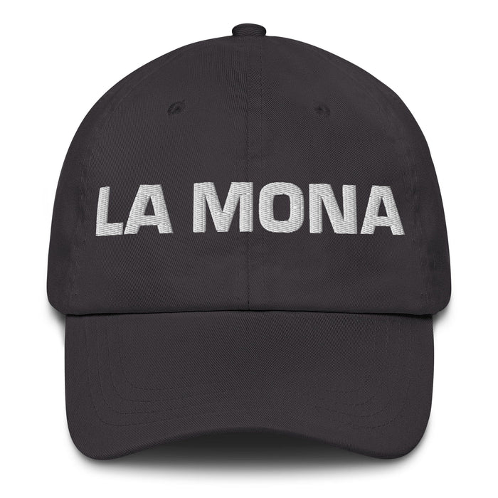 La Mona The Monkey Mexican Spanish Pride Gift Regalo Dad Hat Mexicada Dark Grey