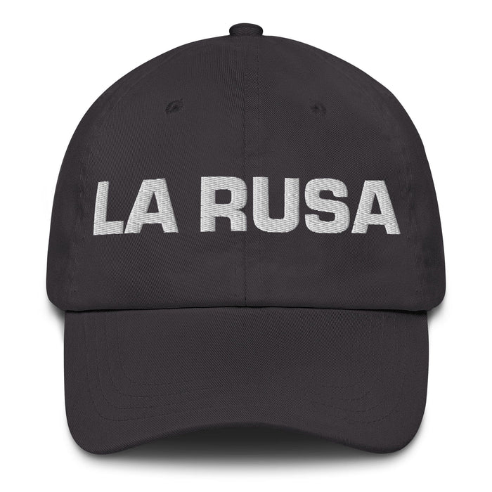 La Rusa The Russian Mexican Spanish Pride Gift Regalo Dad Hat Mexicada Dark Grey