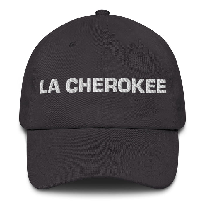 La Cherokee The Cherokee Mexican Spanish Pride Gift Regalo Dad Hat Mexicada Dark Grey