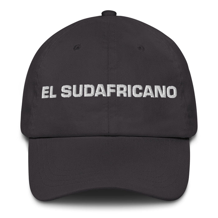 El Sudafricano The South African Mexican Spanish Pride Gift Regalo Dad Hat Mexicada Dark Grey