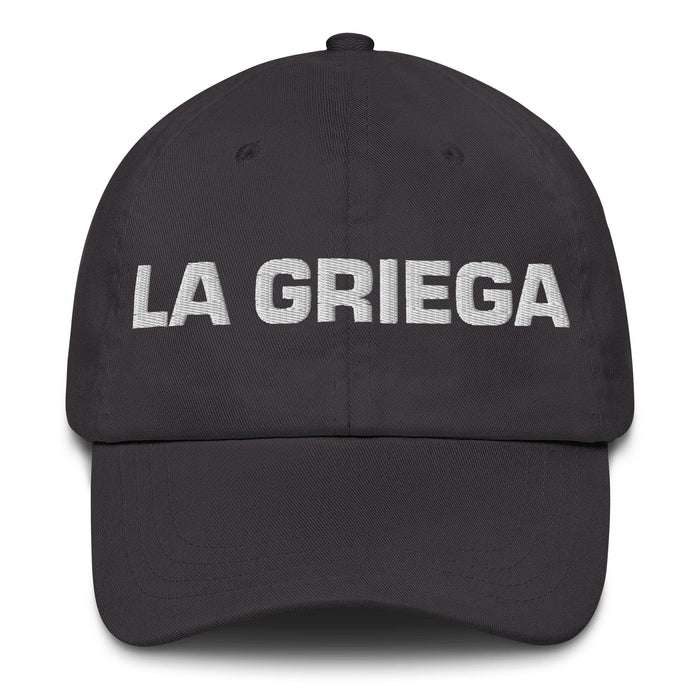 La Griega The Greek Mexican Spanish Pride Gift Regalo Dad Hat Mexicada Dark Grey