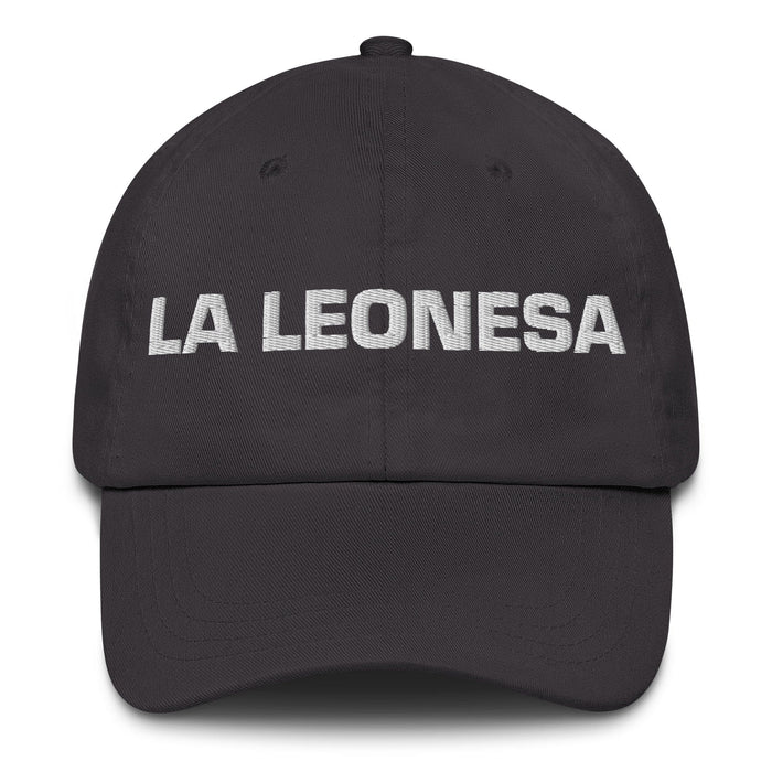 La Leonesa The León Resident Mexican Spanish Pride Gift Regalo Dad Hat Mexicada Dark Grey