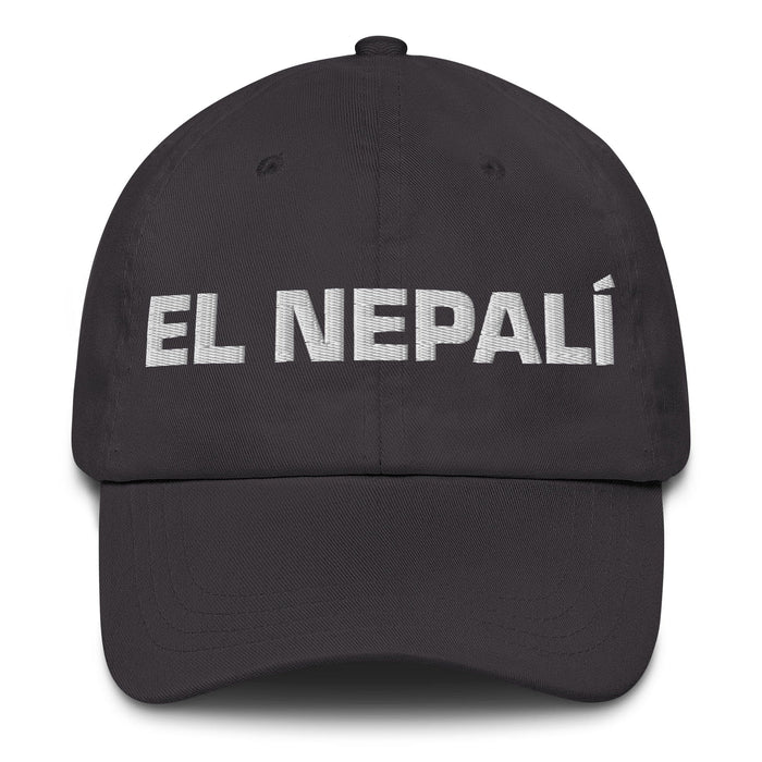 El Nepalí The Nepali Mexican Spanish Pride Gift Regalo Dad Hat Mexicada Dark Grey