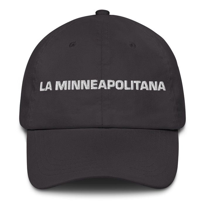 La Minneapolitana The Minneapolitan Mexican Spanish Pride Gift Regalo Dad Hat Mexicada Dark Grey