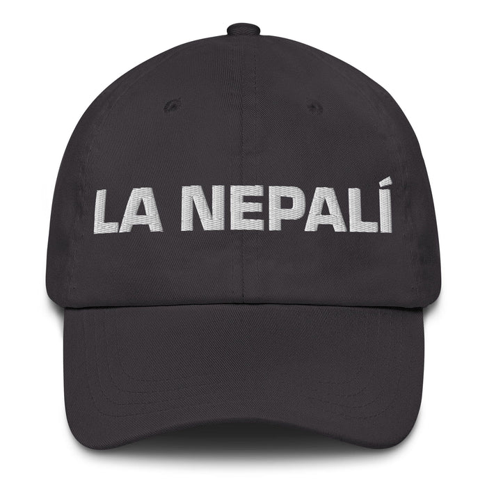 La Nepalí The Nepali Mexican Spanish Pride Gift Regalo Dad Hat Mexicada Dark Grey