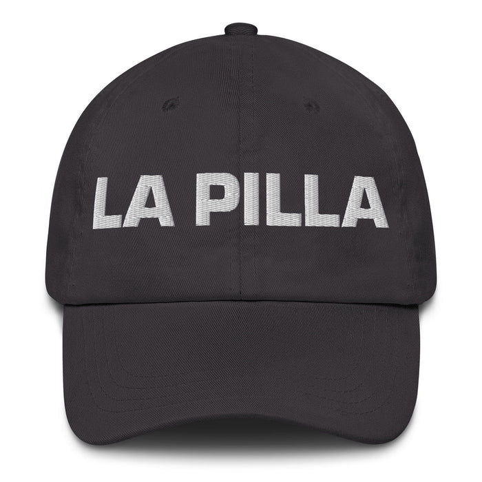 La Pilla The Rascal Mexican Spanish Pride Gift Regalo Dad Hat Mexicada Dark Grey