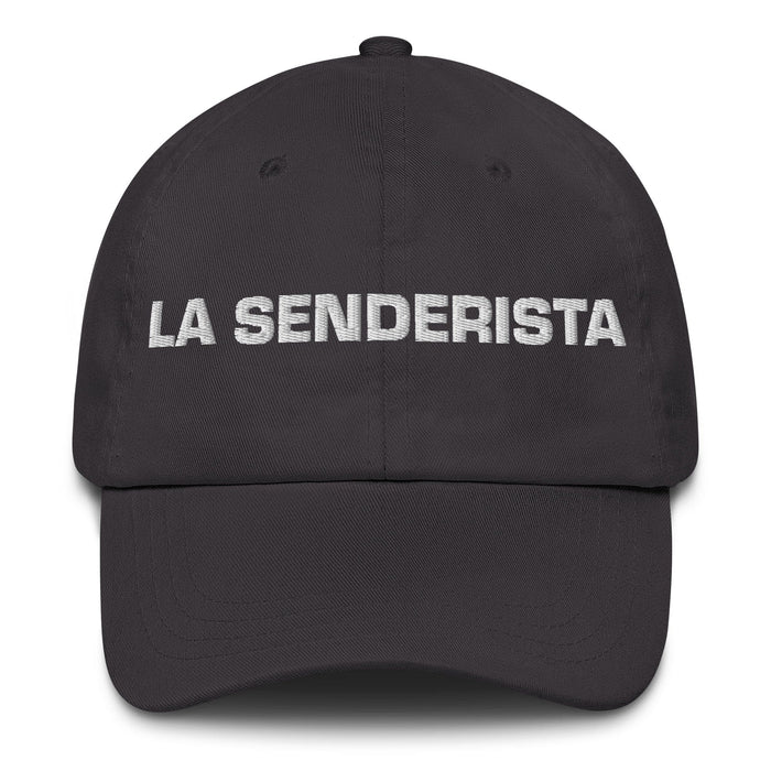 La Senderista The Hiker Mexican Spanish Pride Gift Regalo Dad Hat Mexicada Dark Grey