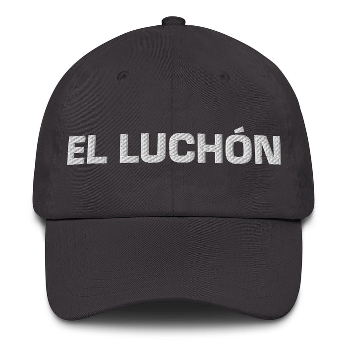 El Luchón The Fighter Mexican Spanish Pride Gift Regalo Dad Hat Mexicada Dark Grey