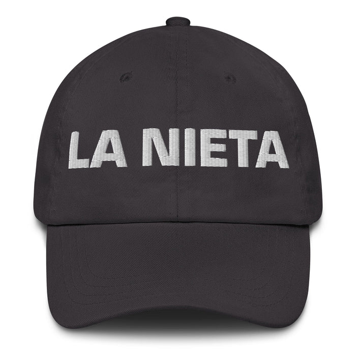 La Nieta The Granddaughter / The Grandson Mexican Spanish Pride Gift Regalo Dad Hat Mexicada Dark Grey