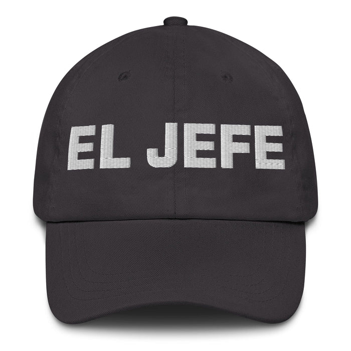 El Jefe The Chief / Boss Mexican Spanish Pride Gift Regalo Dad Hat Mexicada Dark Grey