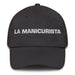 La Manicurista The Manicurist Mexican Spanish Pride Gift Regalo Dad Hat Mexicada Dark Grey