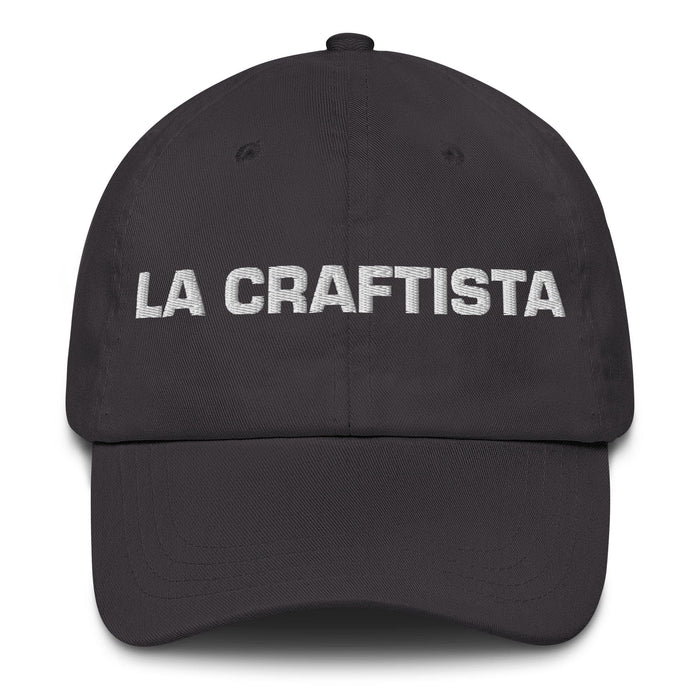 La Craftista The Crafter Mexican Spanish Pride Gift Regalo Dad Hat Mexicada Dark Grey