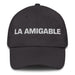 La Amigable The Friendly One Mexican Spanish Pride Gift Regalo Dad Hat Mexicada Dark Grey