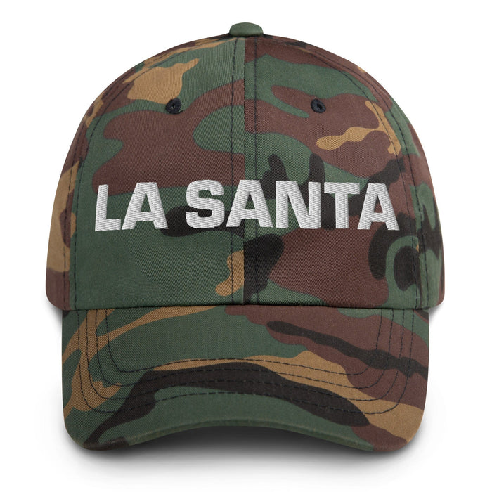 La Santa The Saint Mexican Spanish Pride Gift Regalo Dad Hat Mexicada Green Camo