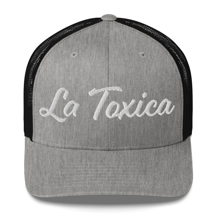 Embroidered La Toxica Spanish Mexican Bingo Game Funny Toxic Retro Trucker Hat Mexicada Heather/ Black