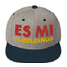 Embroidered Es Mi Cumpleanos It's My Birthday Funny Party Supplies Snapback Hat Mexicada Heather Grey/ Navy