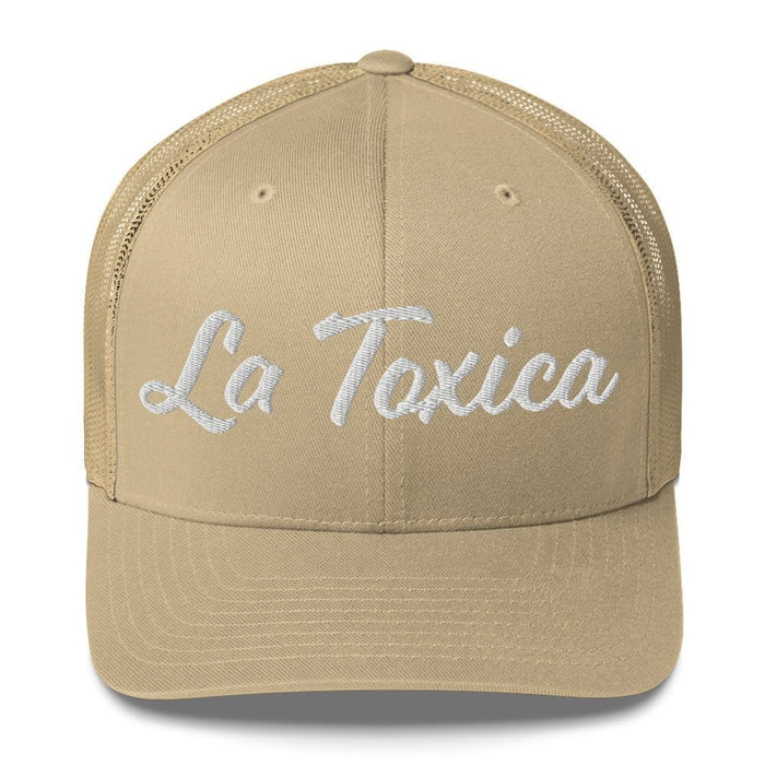 Embroidered La Toxica Spanish Mexican Bingo Game Funny Toxic Retro Trucker Hat Mexicada Khaki