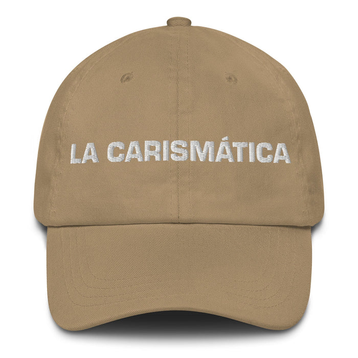 La Carismatica Charismatic Mexican Spanish Pride Gift Regalo Dad Hat Mexicada Khaki