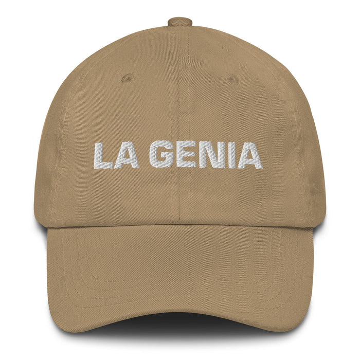 La Genia The Genius Mexican Spanish Pride Gift Regalo Dad Hat Mexicada Khaki