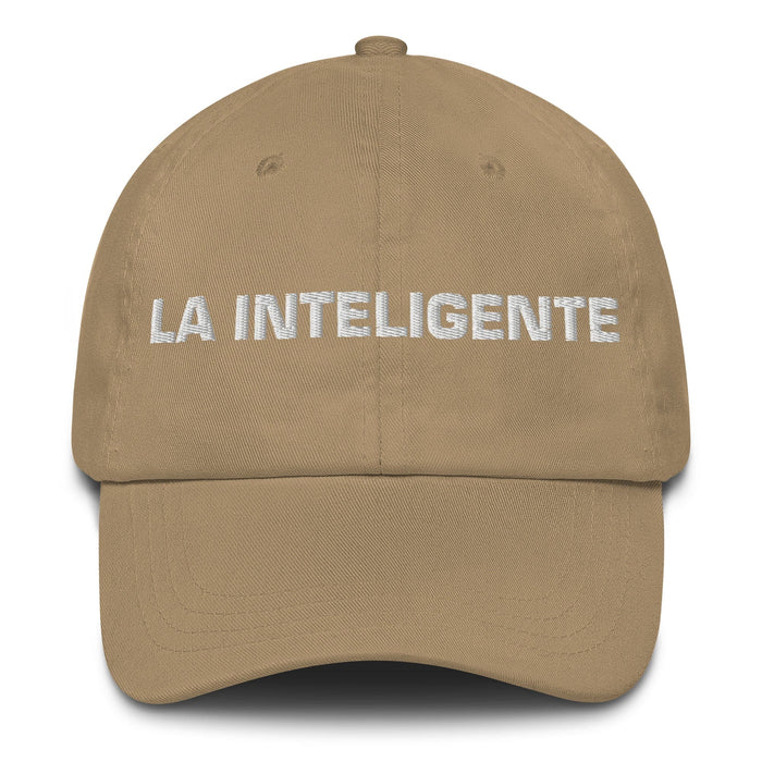 La Inteligente The Intelligent One Mexican Spanish Pride Gift Regalo Dad Hat Mexicada Khaki