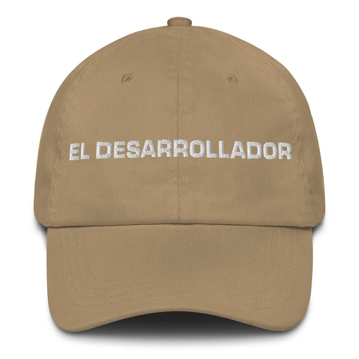 El Desarrollador The Developer Mexican Spanish Pride Gift Regalo Dad Hat Mexicada Khaki